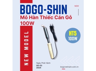 Mỏ hàn 100W cán gỗ mỏ cong dẹp Bogo
