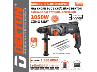 Máy Khoan Đục 3 Chức Năng Dekton